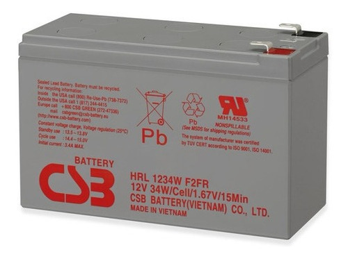 Bateria Csb Hr1234 12v 9ah 34w F2