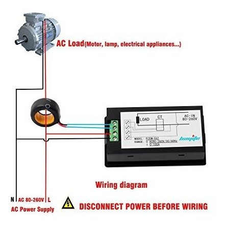 Imagen 5 de 9 de Bayite Ac 80-260v 100a Bayite-pzem-061 Pantalla Lcd Voltaje