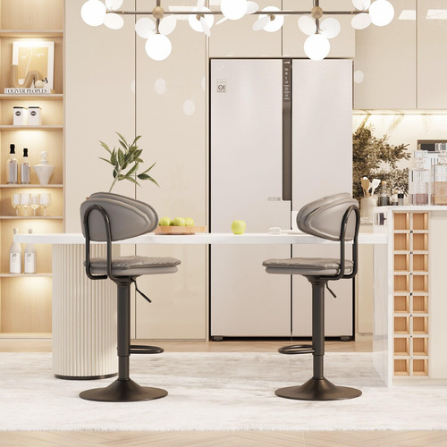 Taburete De Bar Ergonómico Ajustable Giratorio Juego De 2