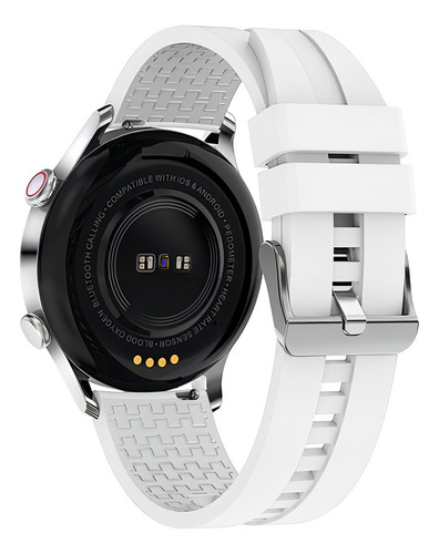 Smart Watch Hyundai P280 Ip67 Bluetooth 37 Modos Deportes Color Blanco Color De La Caja Plateado Color De La Malla Blanco
