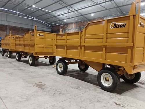 Remolque Bison Reforzado Hidráulico 4 Toneladas Para Tractor