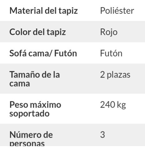 Imagen 4 de 6 de Sofá Cama Reclinable Rojo Importados Envío A Provincia