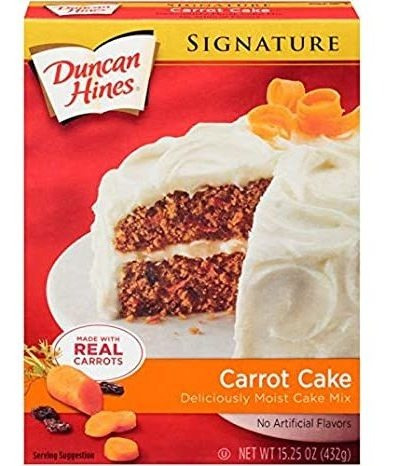 Duncan Hines Firma Carrot Cake Mix, 15,3 Onzas (paquete De 2