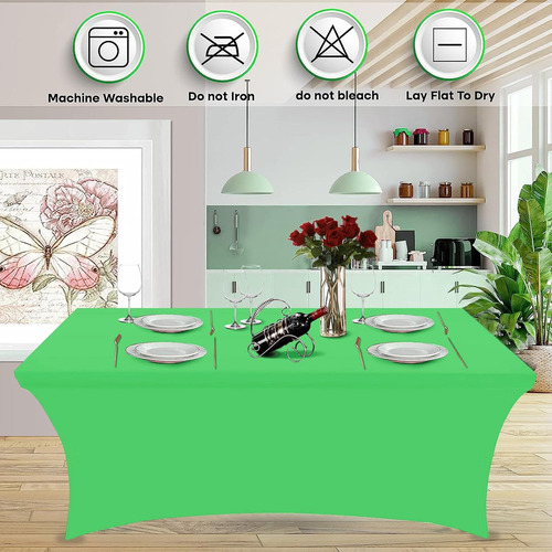 Mantel Elástico 4ft Para Mesa Rectangular Protector De Event