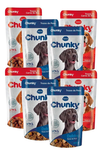 Chunky Delidog Pouc 100g Pack 8