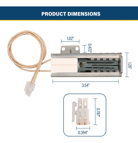 Ignitor De Horno De Rango W11596211 Reemplazar 74007965