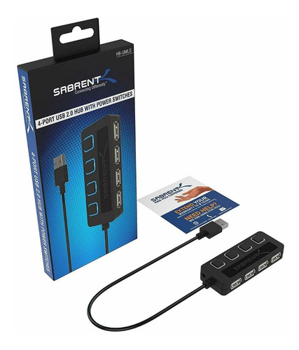 Imagen 1 de 7 de Hub Multiplicador Usb 2.0 4 Puertos Estacion Sabrent A1click