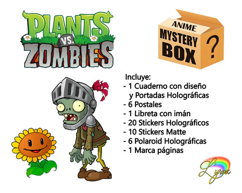 Plantas Vs Zombie Mystery Box Holográfica Envío Gratis 