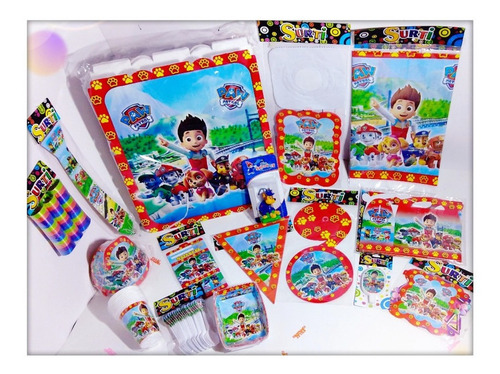 Kit Decoración Infantil Paw Patrol 24 Invitados + Obsequio