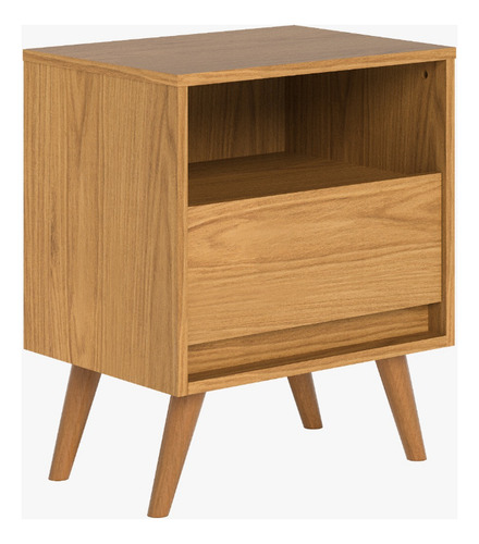 Mesa De Cabeceira Lateral Eccos Criado Organizador - Natural