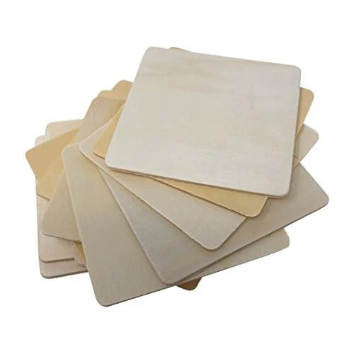 Conjunto De 12 Posavasos Blanco De Madera De Abedul De ...