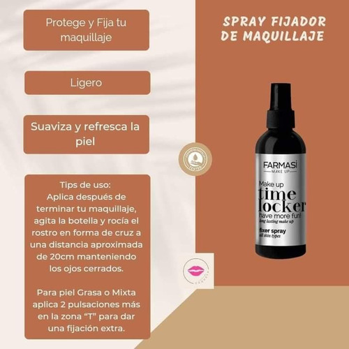 Fijador De Maquillaje Vfx Pro Time Locker Farmasi (blanco)