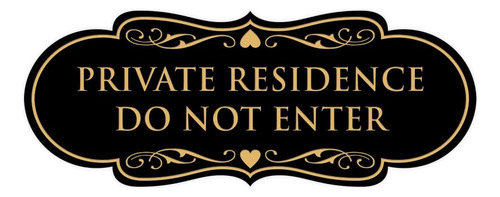 Señal De Seguridad Residencia Privada De Diseño No E...