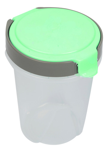 Tarro Contenedor 2l Tapa Verde Flip Top Crom Crom Cro114