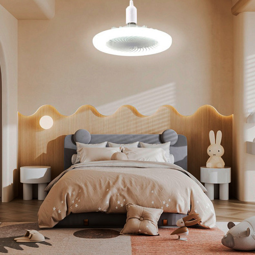 Ventilador Techo Con Lámpara Led 2en1 Con Control 85v 3tonos