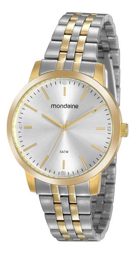 Relógio Mondaine Feminino Analógico - 99484lpmvba3 Cor da correia Prata e Dourado Cor do bisel Dourado Cor do fundo Branco