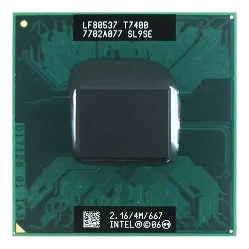 Procesador De Cpu De Doble Núcleo T7400 Sl9se De 2,1 Ghz, So