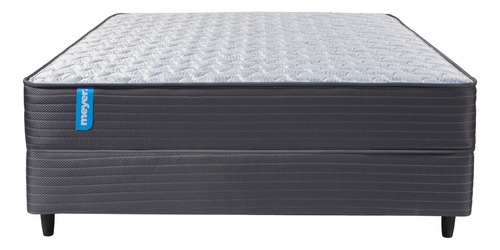 Sommier Y Colchon 2 Plazas (140x190) Meyer Sleep Resorte Color Gris