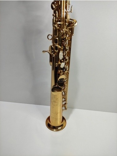 Saxofone Wing Sib Reto Soprano Dourado Novíssimo