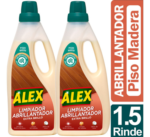 Alex Abrillantador De Pisos De Madera 750ml Pack 2 Unidad