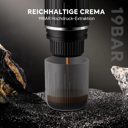 Rich Crema Cafetera Eléctrica Portátil Expreso Mmg