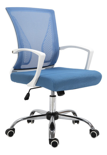 Silla De Oficina Top Living Ergonómica Semi Reclinable Azul