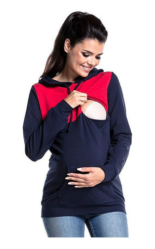 Sudaderas Con Capucha De Lactancia Con Bolsillos Para Mujer