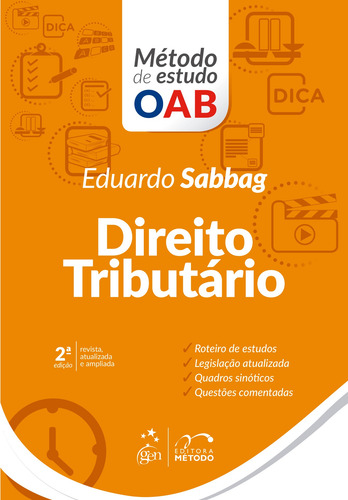 Série Método de Estudo OAB - Direito Tributário, de Eduardo Sabbag. Editora Forense Ltda., capa mole em português, 2018