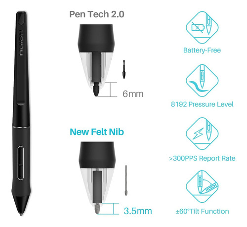 Huion Kamvas Pro 24 4k Uhd - Tableta De Dibujo Gráfico
