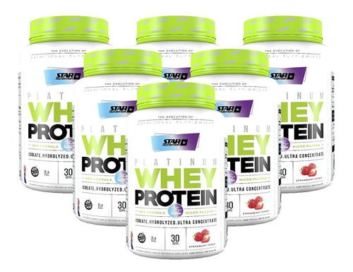 Proteina Whey 2 Lb Star Nutrition X 6 Unidades