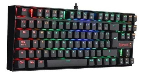 Teclado Mecánico Redragon Kumara K552w-2 Black Rainbow Negro Español Latino
