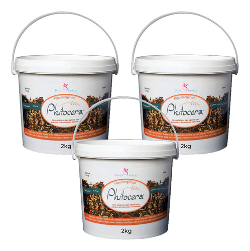 Cera Morna Phitocera Vegana Com Extrato Camomila 3x2kg