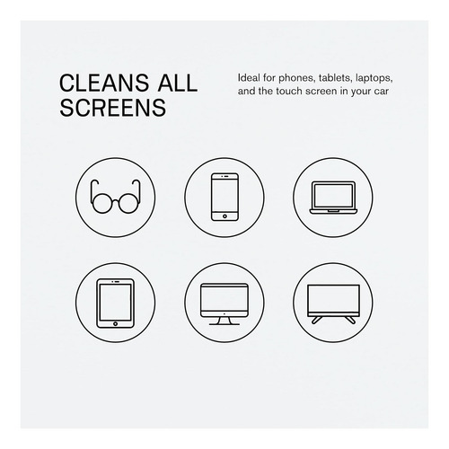 Am Get Clean Mist Grey, Cleaner De Pantalla Todo En Uno Y De