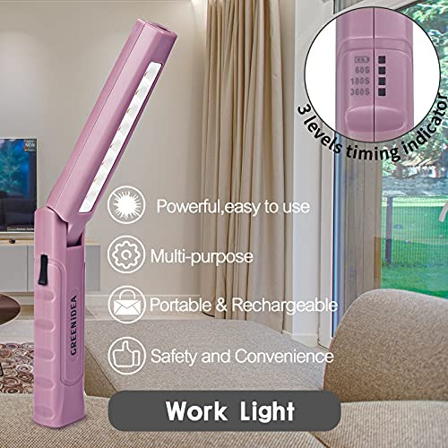 Linterna Led 2 1 Luz Morada, Linterna Plegable Usb De 1...