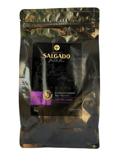 Chocolate Cobertura Amargo 67% Salgado Sur Del Lago 1 Kg