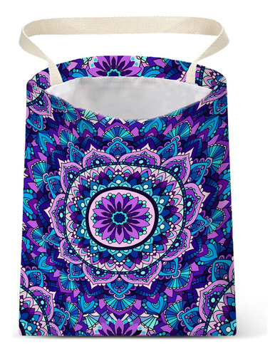 Bolsa De Basura Pequeña Irada Para Colgar Automóvil Modelo F Nombre Del Diseño Mandala Flower - Bolsa De Basura Para Coche, Color Morado