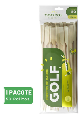 Palito De Bambu Golf 25cm - Gourmet P/ Pratos - 50 Palitos