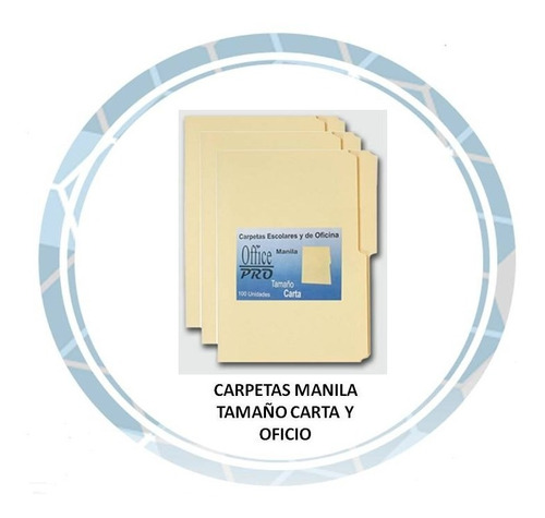 Carpeta Manila Tamaño Carta Y Oficio