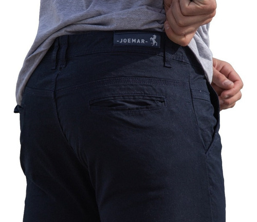 Imagen 4 de 6 de Pantalon Jogger Elastizado Gabardina Corte Chino Hombre