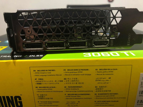 Tarjeta Gráfica Nvidia Zotac 3060ti 8gb (Usado)