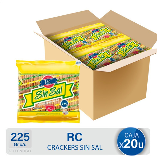 Caja Galletitas Crackers Sin Sal Agregada Rc - Mejor Precio