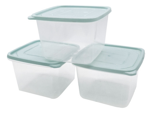 Hermetico Pote Plastico Cocina 2600ml Sao / Set X 3 Hsk