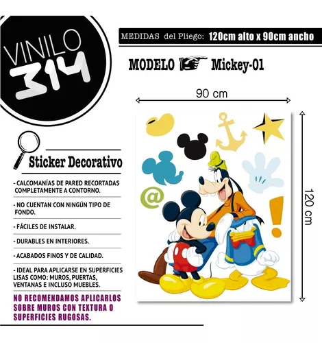 Vinilos infantiles pared: Mickey y Pluto - Murales de pared