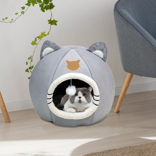. Cama Semicerrada Para Perros Y Gatos, Cama Para Gatos De L