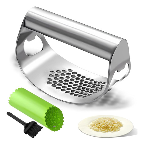 Juego De Balancines Garlic Press, Abrebotellas, Acero Inoxid