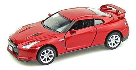 Kinsmart 2009 Nissan Gt-r R35 Rojo 5 Pulgadas Escala 1:36 Mo