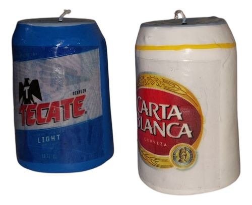 Vela Pastel .:: Lata Bote Cerveza Tecate Carta B V1 ::. C/2