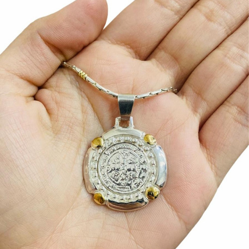 Cadena Medalla San Benito Plata 925 Oro Religioso Regalo