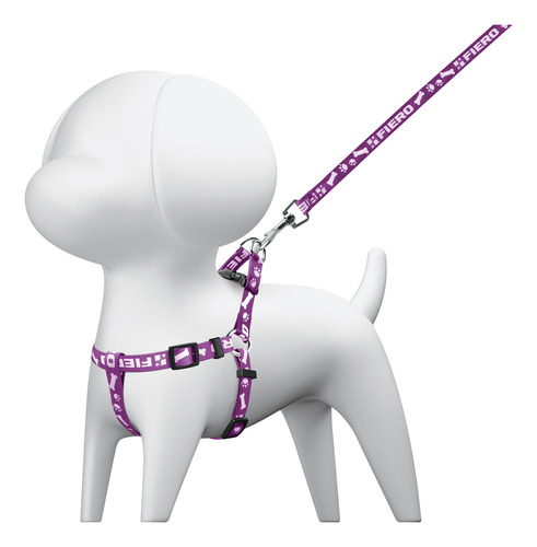 Correa Con Pechera Para Perro 1cm Ancho Fiero