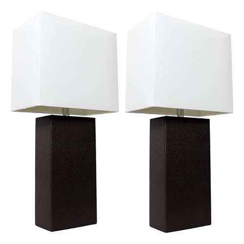 Diseños Elegantes Lt2000-blk-2pk 2 Pack Lámparas De Mesa De 